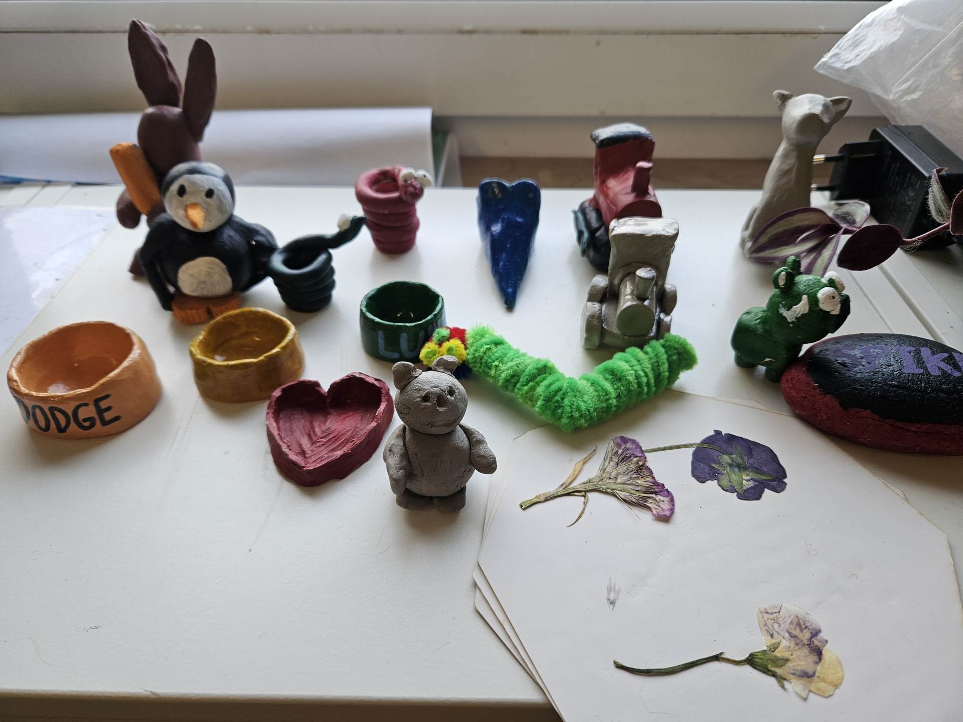 Clay modelling done by members